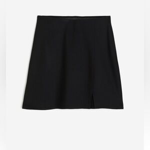 H&M jersey black mini skirt, size S